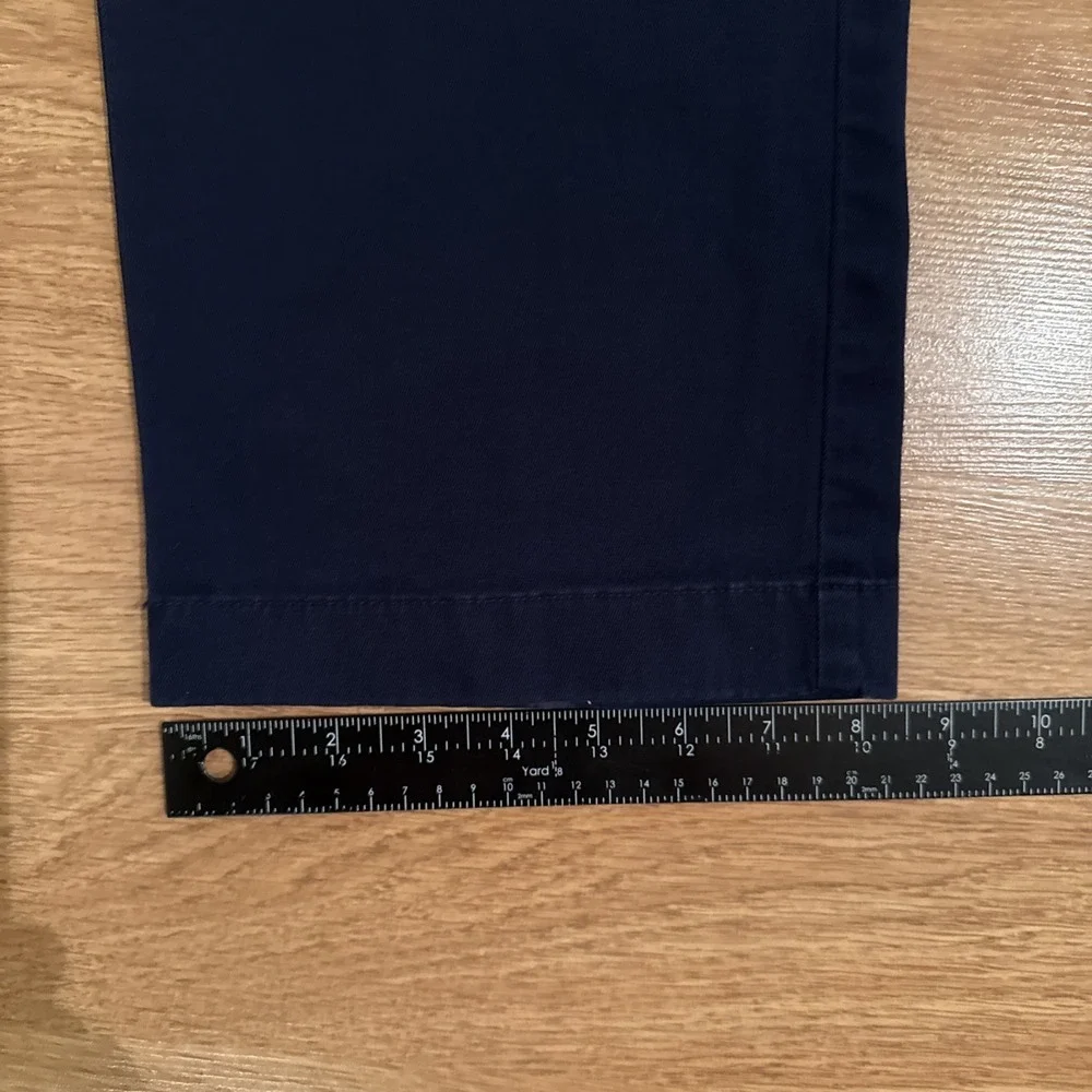 J Crew 1040 Stretch Pants Men's Navy 36x32 (Act 37x30) Flat Front Chino Straight